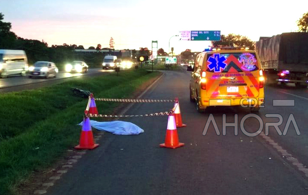 Peatón fallece en accidente sobre Ruta PY2 de Ciudad del Este