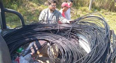 Roban cables de la COPACO en Benjamín Aceval