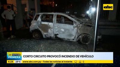 Cortocircuito provocó incendio de vehículo - ABC Noticias - ABC Color