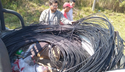 Hurtaron 4.200 metros de cable de fibra óptica de COPACO en Presidente Hayes