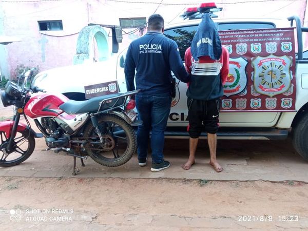 Detienen a supuesto ladrón y recuperan moto en Villarrica - Nacionales - ABC Color