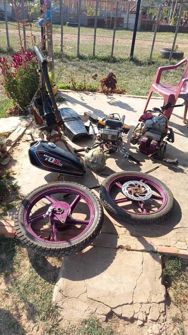 Concepción: Recuperan una moto robada que ya había sido desarmada
