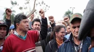 Dirigente con nefastos antecedentes lidera marcha campesina