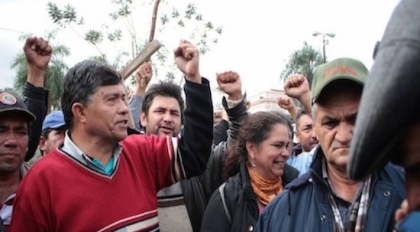 Dirigente con nefastos antecedentes lidera marcha campesina