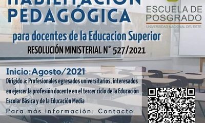 ESPO-UNE ofrece curso de Habilitación Pedagógica