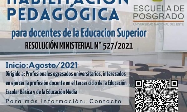 ESPO-UNE ofrece curso de Habilitación Pedagógica