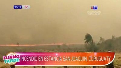 Incendio de gran magnitud afecta a estancias en Curuguaty