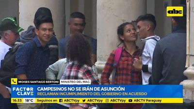 Campesinos no se irán de Asunción - Factor Clave - ABC Color
