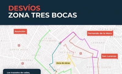 Diario HOY | Ciudadanía puede acceder a mapas interactivos y desvíos de zona Tres Bocas