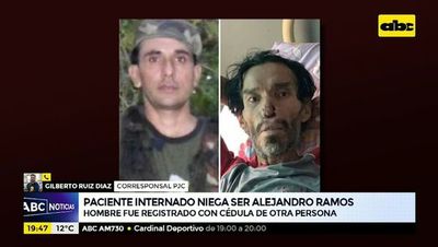 Paciente internado niega ser Alejandro Ramos - ABC Noticias - ABC Color