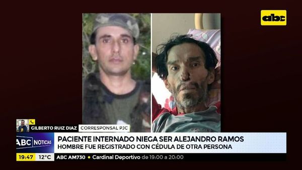 Paciente internado niega ser Alejandro Ramos - ABC Noticias - ABC Color