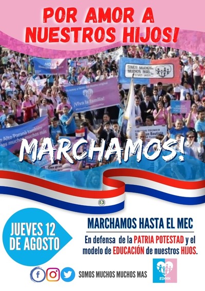 Marcha Ciudadana por la Defensa de la Patria Potestad y por una Educación de Calidad