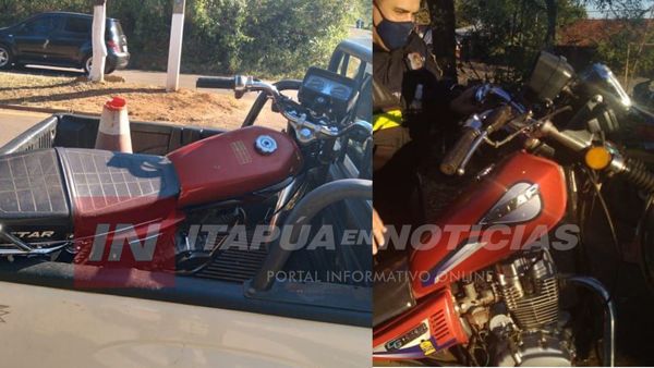 UN JOVEN HABRÍA HURTADO LA MOTOCICLETA DE SU PROPIA TÍA