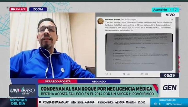 Diario HOY | Condenan al Sanatorio San Roque por negligencia médica