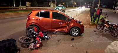 Accidente de tránsito deja un lesionado y daños materiales