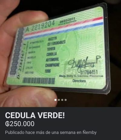 Ofrecían y hacían delivery de cédulas verdes falsas en redes sociales - Nacionales - ABC Color