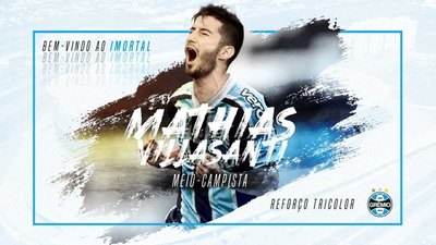 Grêmio anuncia el fichaje de Mathías Villasanti