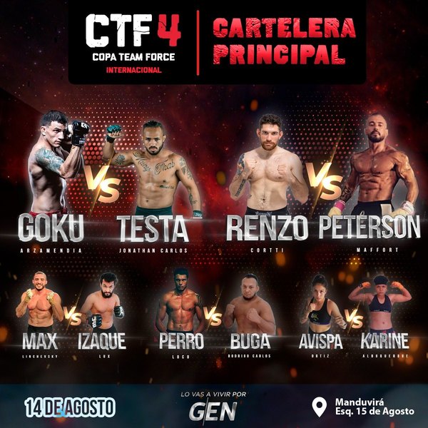 Este viernes se realiza el gran pesaje del evento CTF4