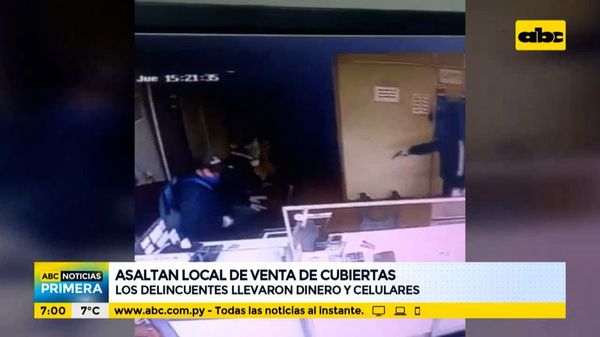 Asaltan local de venta de cubiertas en Fernando de la Mora - ABC Noticias - ABC Color