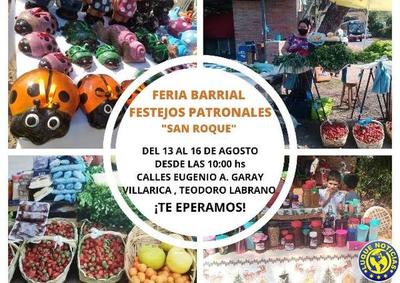 Feria barrial y festejos patronales en Areguá •