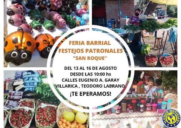 Feria barrial y festejos patronales en Areguá •