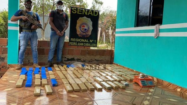 SENAD INCAUTA 122 KILOS DE MARIHUANA EN PEDRO JUAN CABALLERO