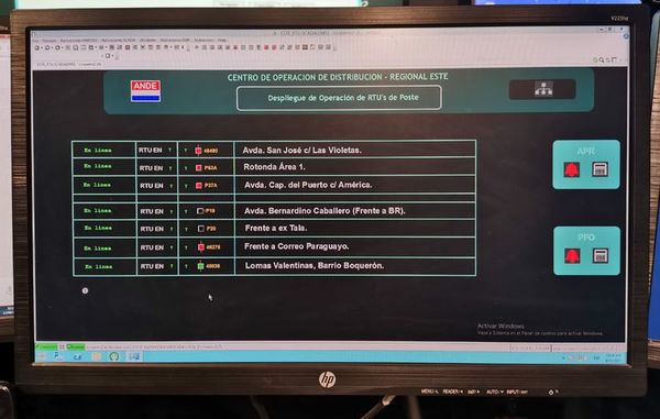 ANDE comanda a distancia equipos en líneas de distribución en el Este con su circuito de fibra óptica - Nacionales - ABC Color