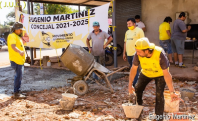 El candidato a concejal Eugenio Martínez sigue mejorando los barrios
