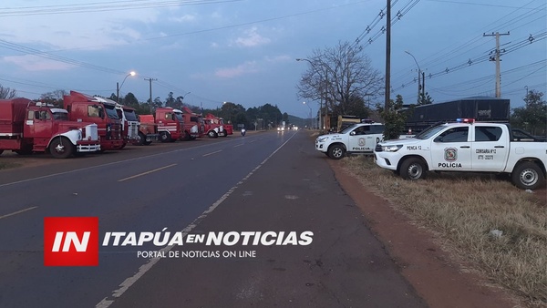 DIRECTOR DE POLICÍA GARANTIZA CIRCULACIÓN DE CAMIONES A DESTINO.