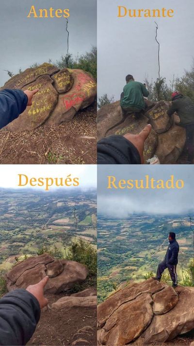 Vándalos dañaron mirador del Cerro Amor y la reacción se hizo sentir - Nacionales - ABC Color