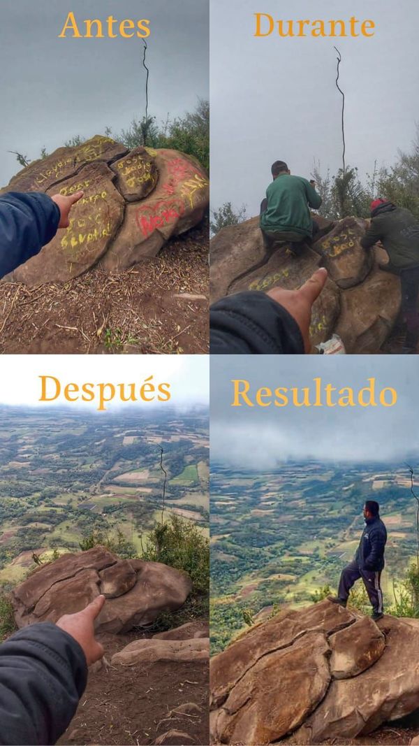 Vándalos dañaron mirador del Cerro Amor y la reacción se hizo sentir - Nacionales - ABC Color