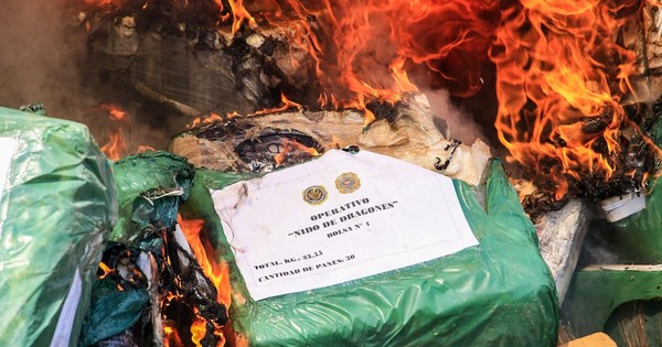 La Nación / Incineran más de una Tn de drogas