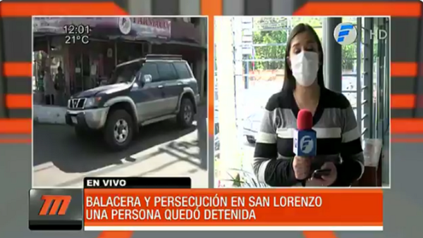 Balacera y persecución en pleno centro de San Lorenzo