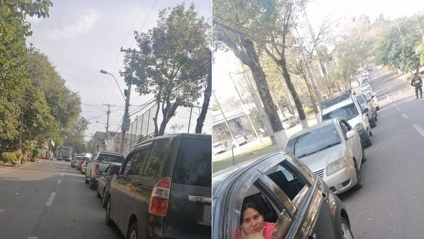 Interminable fila y aglomeración en vacunatorio de Caacupé