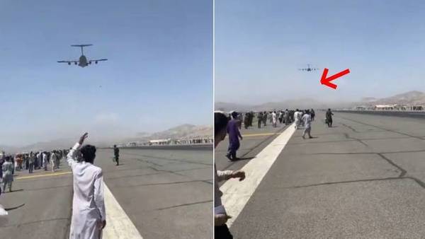Impactantes imágenes: personas caen de avión cuando huían de Kabul
