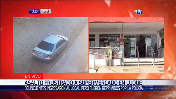 Policía frustra intento de asalto a un supermercado en Luque