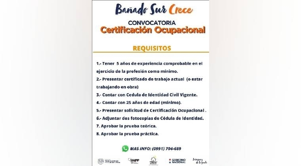 Diario HOY | “Bañado Sur Crece” ofrecerá certificación a profesionales empíricos