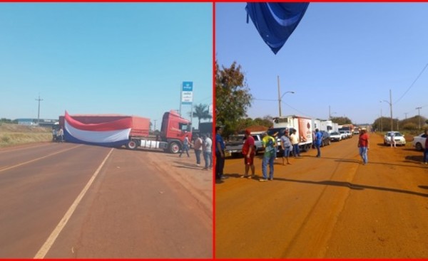 Camioneros cierran el paso en cuatro piquetes del Alto Paraná