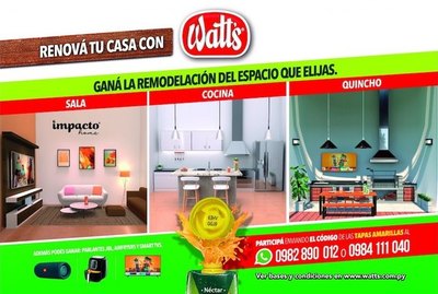 Crónica / Jugos Watt’s tuneará una parte de tu casa