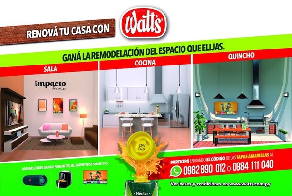 Crónica / Jugos Watt’s tuneará una parte de tu casa