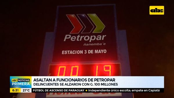 Asaltan a funcionarios de Petropar en Fernando de la Mora - ABC Noticias - ABC Color