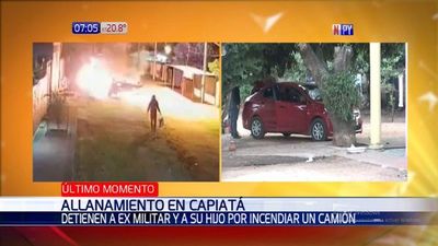 Ex militar es detenido por incendiar camión con su hijo en San Lorenzo