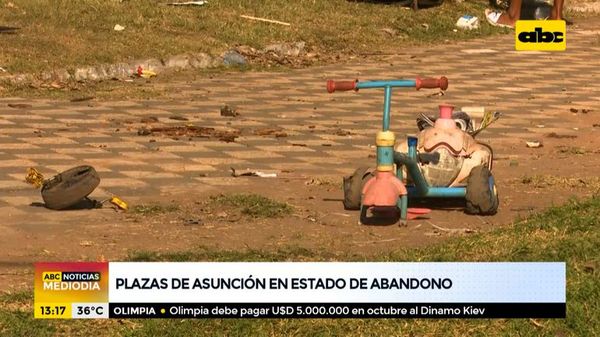 Plazas de Asunción, en estado de abandono - ABC Noticias - ABC Color