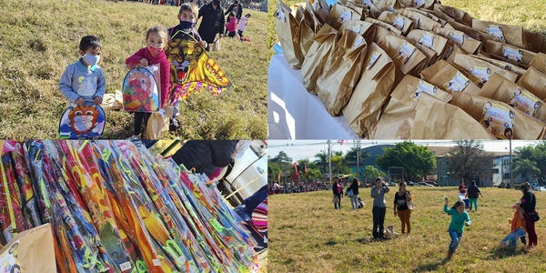 PANDORGUEROS LLEVARON ALEGRÍA A 400 NIÑOS DE CAMBYRETÁ