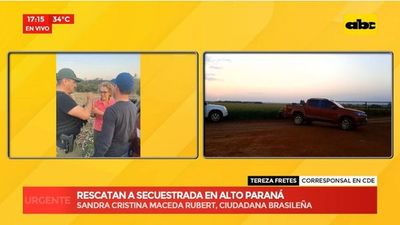 Rescatan a secuestrada en Alto Paraná: Según intervinientes, no hubo pago - ABC Noticias - ABC Color