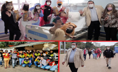 Rolando Segovia entre niños hospitalizados y mototaxistas