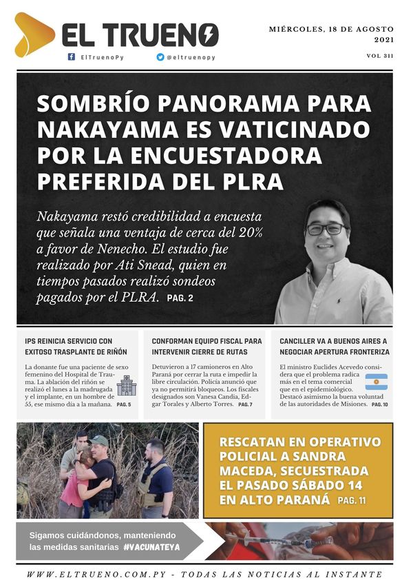 E-paper 18 de agosto 2021 - El Trueno