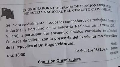 Colorados “invitan” a funcionarios de INC para acto político