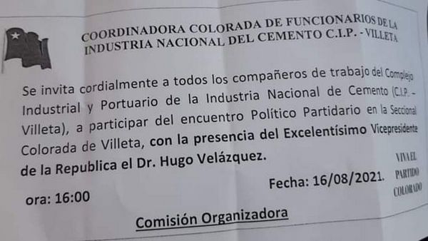 Colorados “invitan” a funcionarios de INC para acto político