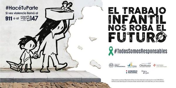 “El trabajo infantil nos roba el futuro” es lema de campaña del MINNA - Nacionales - ABC Color